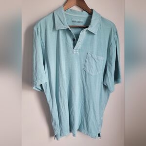 Eddir Bauer Mens Large Polo Shirt Pigment Dyed Casual Golf Preppy Old Money